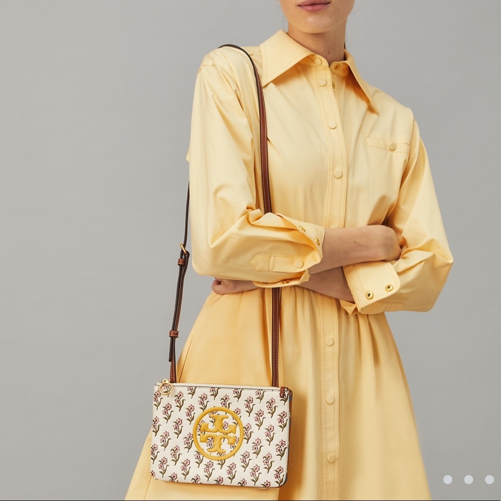 TORY BURCH PERRY BOMBÉ PRINTED DOUBLE-ZIP MINI BAG